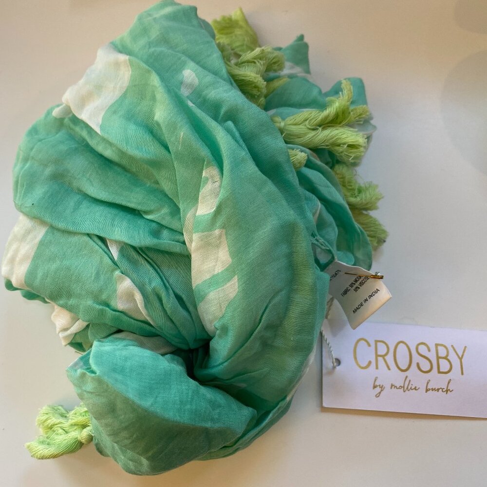 CROSBY By MOLLIE BURCH Field Of Hope SCARF 67" x 38" Green ~ BRAND NEW